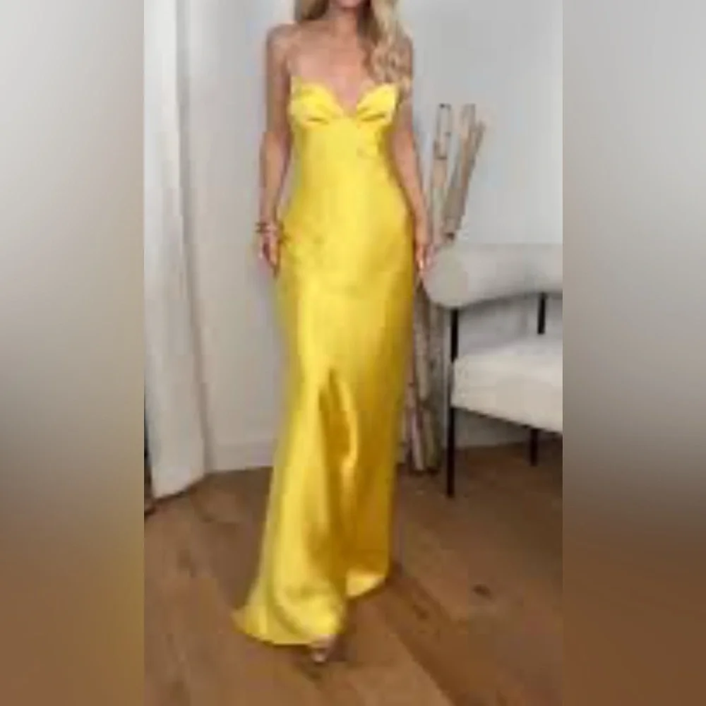 NWT Zara Yellow Maxi Dress - Picture 4 of 9